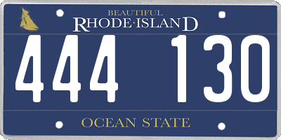 RI license plate 444130