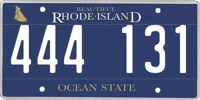 RI license plate 444131