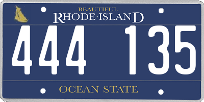 RI license plate 444135