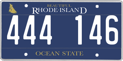 RI license plate 444146