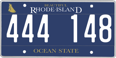 RI license plate 444148
