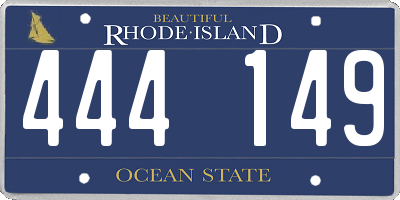 RI license plate 444149