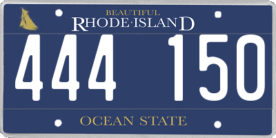 RI license plate 444150