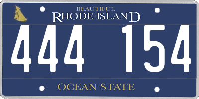 RI license plate 444154