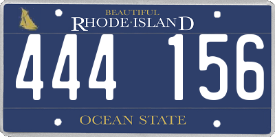 RI license plate 444156