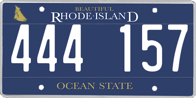 RI license plate 444157