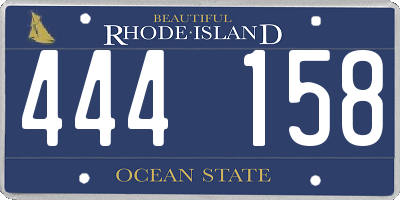 RI license plate 444158