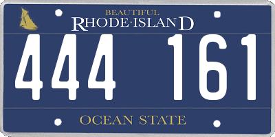 RI license plate 444161