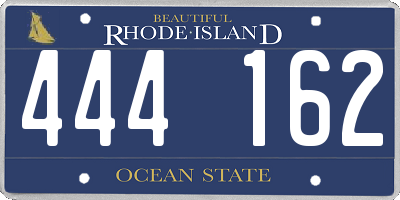 RI license plate 444162