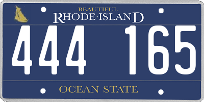 RI license plate 444165