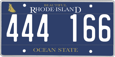 RI license plate 444166