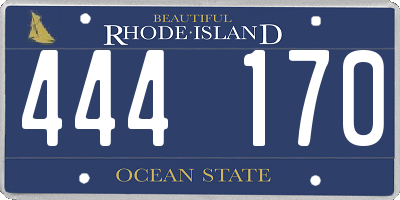 RI license plate 444170