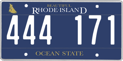RI license plate 444171