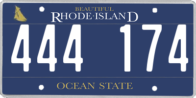 RI license plate 444174