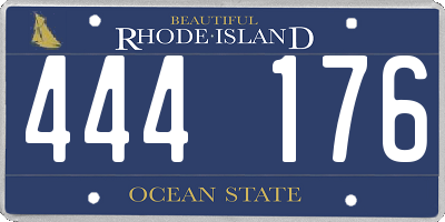 RI license plate 444176