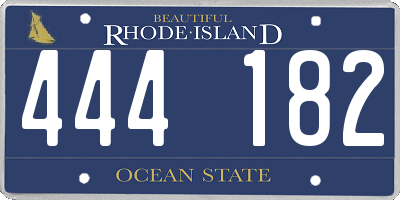 RI license plate 444182