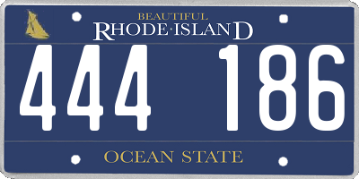 RI license plate 444186