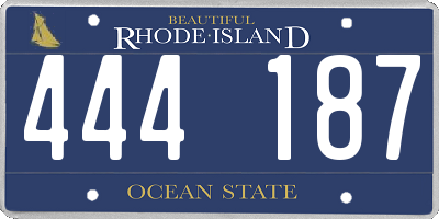 RI license plate 444187