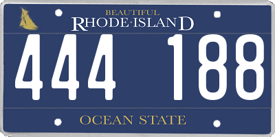 RI license plate 444188