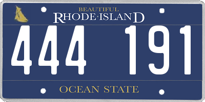 RI license plate 444191