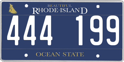 RI license plate 444199