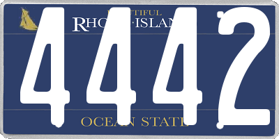 RI license plate 4442