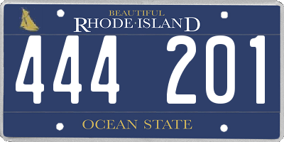 RI license plate 444201