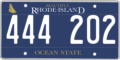 RI license plate 444202