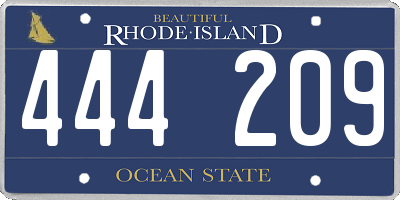 RI license plate 444209