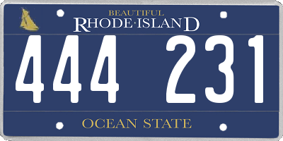 RI license plate 444231