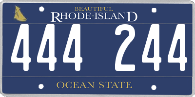 RI license plate 444244