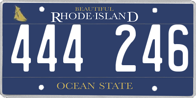 RI license plate 444246