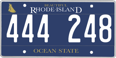 RI license plate 444248