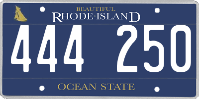 RI license plate 444250