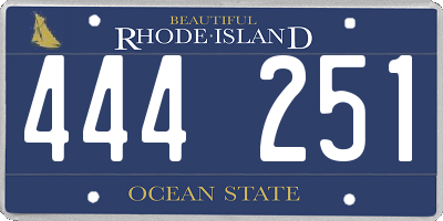 RI license plate 444251