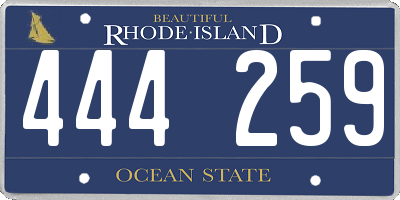 RI license plate 444259