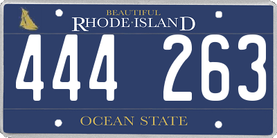 RI license plate 444263