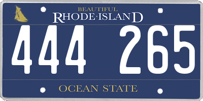 RI license plate 444265