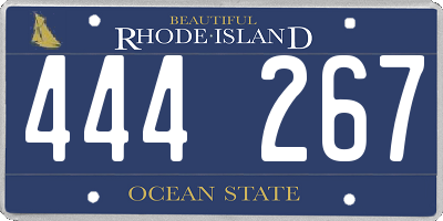 RI license plate 444267