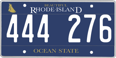 RI license plate 444276