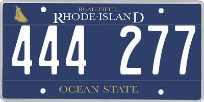 RI license plate 444277