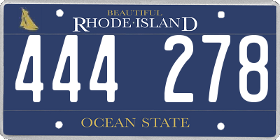 RI license plate 444278