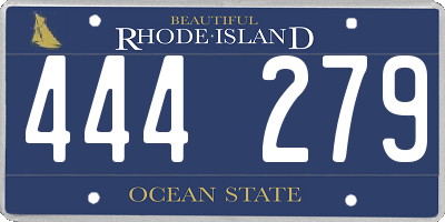 RI license plate 444279