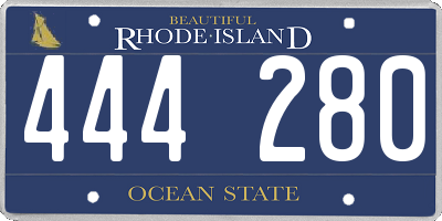 RI license plate 444280