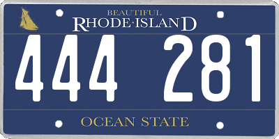 RI license plate 444281