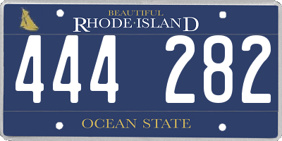 RI license plate 444282