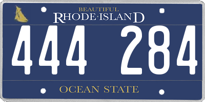 RI license plate 444284