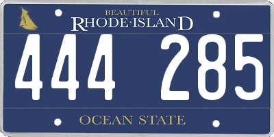 RI license plate 444285