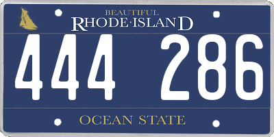 RI license plate 444286