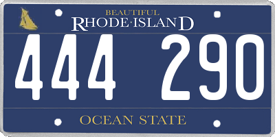RI license plate 444290